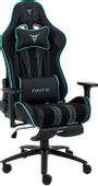 Кресло игровое ZONE 51 Gravity, экокожа/ткань, до 150кг, черный/голубой