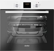 Духовой шкаф электрический Simfer B6EW56070,  58л,  белый/черный