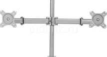 Кронштейн для мониторов Cactus CS-VM-D29-AL, до 27", до 8кг, настольный, поворот и наклон, серебристый