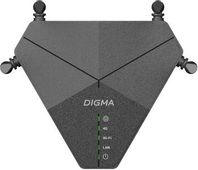 Wi-Fi роутер Digma DWR-N302LTE, Wi-Fi 4, N300, 2 LAN, черный