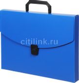 Портфель Бюрократ -BPP01BLUE, 1 отд., A4, пластик, 0.7мм, синий