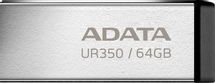 Флешка USB A-Data UR350 64ГБ, USB3.2, серебристый и черный