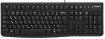 Клавиатура Logitech K120, проводная, мембранная, с гравировкой, черный