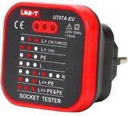 Тестер розеток UNI-T UT07A-EU черный, красный