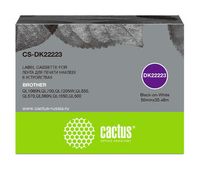 Картридж Cactus CS-DK22223, 50мм, черный шрифт, белый фон, 30.48м