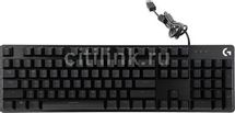 Клавиатура Logitech G412 SE, проводная, механическая, с гравировкой, черный