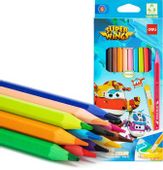 Карандаши Deli Super Wings EC126-12 EC126-12, шестигранный, пластик, коробка с европодвесом, 12