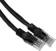 Патч-корд CABLEXPERT PP6U-1M/BK литой (molded), UTP, кат.6, 1м, черный