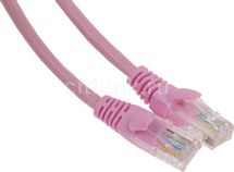 Патч-корд CABLEXPERT PP12-1M/RO литой (molded), UTP, кат.5E, 1м, розовый