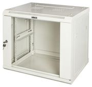 Шкаф коммутационный LanMaster TWT-CBWPG-9U-6X4-GY настенный, стеклянная передняя дверь, 9U, 600x400 мм