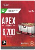 Пополнение игровой валюты Microsoft Apex Legends: 6700 Apex Coin,  регион: Весь мир (кроме России)