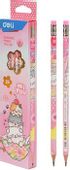 Карандаш Deli MiYou EC012-2B, шестигранный, коробка картонная, 12