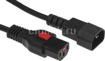 Шнур питания Lanmaster (LAN-PP13L/14-0.5-BK) C13-С14 проводник.:3x0.75мм2 0.5м 220В черный