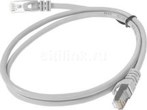 Патч-корд PREMIER NA102-FTP-C5E-1M литой (molded), FTP, кат.5E, 1м,  серый