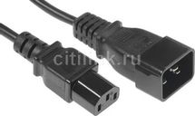 Шнур питания Lanmaster (LAN-PP13/20-3.0-BK) C13-C20 проводник.:3x0.75мм2 3м 220В 10А черный