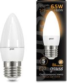 Упаковка ламп LED GAUSS E27, свеча, 7Вт, 10 шт.