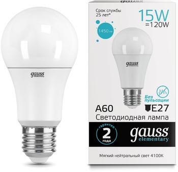 Упаковка ламп LED GAUSS E27,  груша, 15Вт, 10 шт.