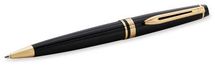Ручка шариковая Waterman Expert 3 Black Laque GT чернила синий коробка подарочная