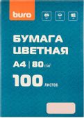 Бумага Buro A4, офисная, 100л, 80г/м2, розовая пастель