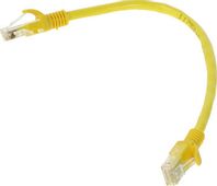 Патч-корд CABLEXPERT PP6U-0.25M/Y литой (molded), UTP, кат.6, 0.25м, желтый