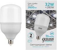 Лампа LED GAUSS E27, цилиндр, 32Вт, одна шт.