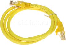 Патч-корд CABLEXPERT PP6U-1M/Y литой (molded), UTP, кат.6, 1м, желтый