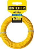 Леска для триммеров STEHER 75001-2.4,  2.4мм, 15м