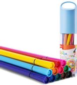 Фломастеры Deli ColoRun EC156-12, 12 цв., пластиковая туба