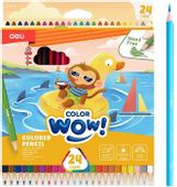 Карандаши Deli Colorwow EC00120 EC00120,  трехгранный,  пластик,  24 цв.,  коробка европодвес ,  24