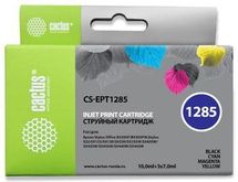 Картридж Cactus CS-EPT1285, черный / голубой / пурпурный / желтый