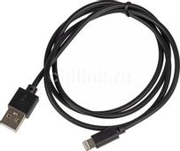 Кабель Lightning (m) -  USB (m),  1м,  черный