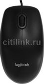 Мышь проводная Logitech B100, USB, черный