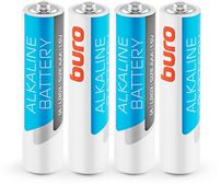 AAA Батарейка Buro Alkaline LR03,  4 шт.