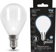 Упаковка ламп LED GAUSS E14, шар, 9Вт, 10 шт.