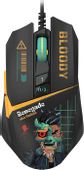 Мышь проводная A4TECH Bloody W63 Max Renegade, черный и рисунок