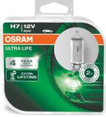 Лампа автомобильная галогенная Osram 64210ULT-HCB, H7, 2шт