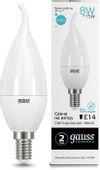 Упаковка ламп LED GAUSS E14, свеча, 8Вт, 10 шт.