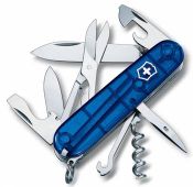 Складной нож Victorinox Climber, функций: 14, 91мм, синий полупрозрачный