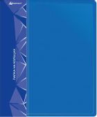 Папка на кольцах Бюрократ -0840/4DBLU,  4шт колец,  D-образные ,  A4,  40мм корешок,  пластик,  0.8мм,  синий