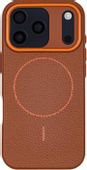 Чехол (клип-кейс) ZIBELINO ECO-Leather, для Apple iPhone 17 Pro, коричневый