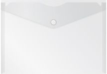 Конверт на кнопке Бюрократ -PK804A5CLEAR,  A5 пластик,  0.18мм,  прозрачный