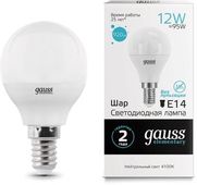 Упаковка ламп LED GAUSS E14, шар, 12Вт, 10 шт.