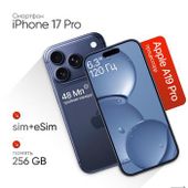 6.3" Смартфон Apple iPhone 17 Pro 256Gb, A3523, темно-синий