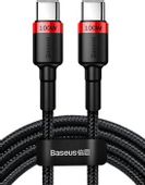 Кабель BASEUS Cafule,  USB Type-C (m) -  USB Type-C (m),  2м,  черный / красный