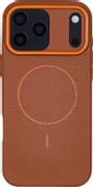 Чехол (клип-кейс) ZIBELINO ECO-Leather, для Apple iPhone 17 Pro Max, коричневый
