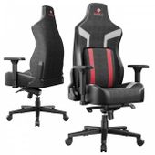 Кресло игровое EUREKA Phyton 2, ткань, до 125кг,  черно-красный