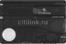 Швейцарская карта Victorinox SwissCard Lite, черный полупрозрачный, коробка подарочная