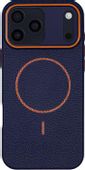 Чехол (клип-кейс) ZIBELINO ECO-Leather, для Apple iPhone 17 Pro Max, синий