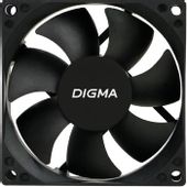 Вентилятор Digma DFan-80 80мм, 3-pin, от БП:4-pin (Molex), черный