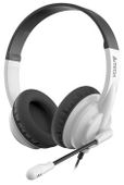 Гарнитура A4TECH HU-10,  USB, проводная, черный  / белый